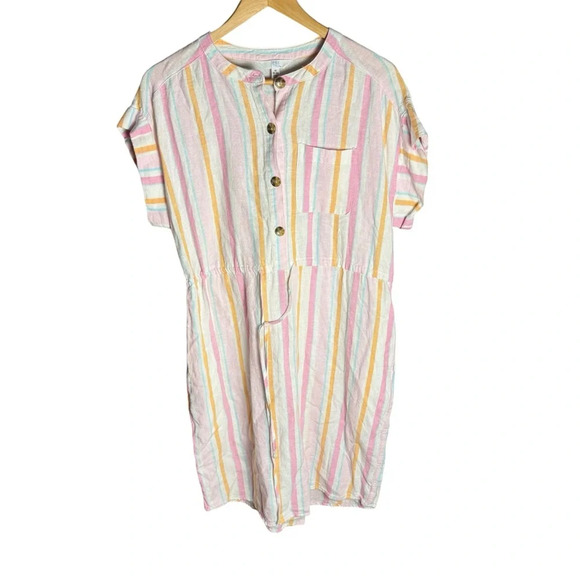 Time and Tru Women's Short Sleeve Shirt Dress classic American nautical size M - Picture 6 of 9